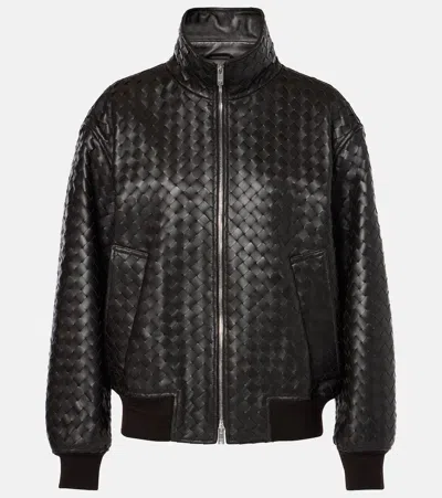 BOTTEGA VENETA INTRECCIATO LEATHER JACKET