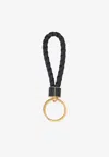 BOTTEGA VENETA INTRECCIATO LEATHER KEY RING