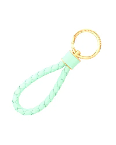 Bottega Veneta Intrecciato Leather Keychain (authentic Pre-loved) In Blue
