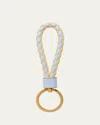 Bottega Veneta Intrecciato Leather Keyring In Multi