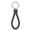 Bottega Veneta Intrecciato Leather Keyring In Black