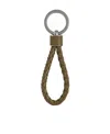 Bottega Veneta Intrecciato Leather Keyring In Green