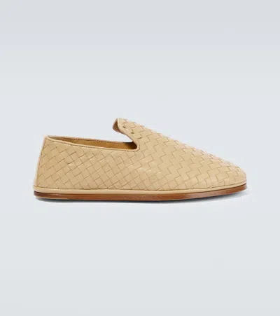 Bottega Veneta Sand Nappa Leather Sunday Loafers In Neutral