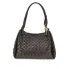 Bottega Veneta Intrecciato Leather Medium 'parachute' Bag In Brown