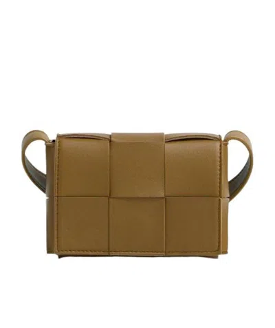 Bottega Veneta Intrecciato Leather Mini Bag In Brown