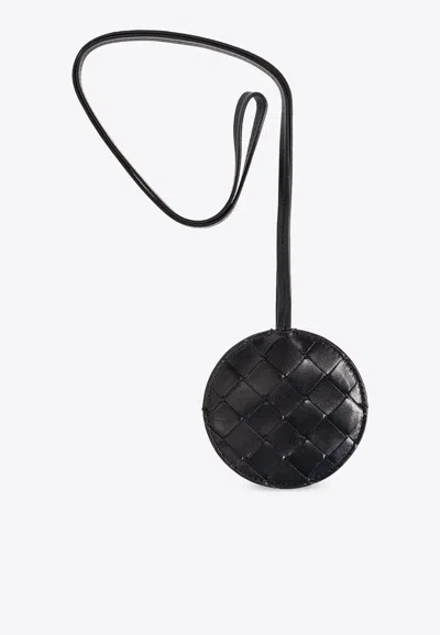Bottega Veneta Intrecciato Mirror Case On Strap In Black