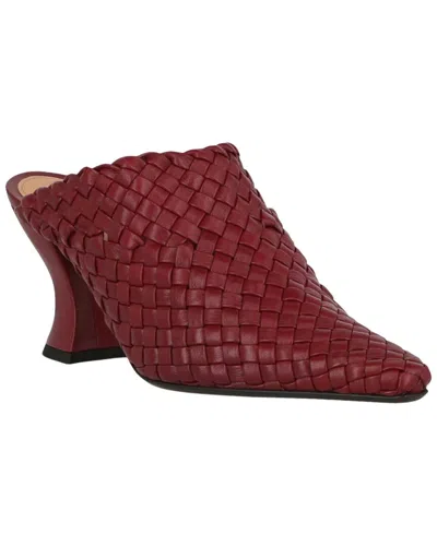 Bottega Veneta Intrecciato Leather Mule In Red