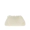 Bottega Veneta Intrecciato Leather 'notte' Pouch In White