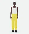 Bottega Veneta Bottega  Veneta Intrecciato Leather Pants In Yellow