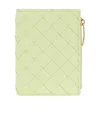 Bottega Veneta Intrecciato Leather Passport Case In Green