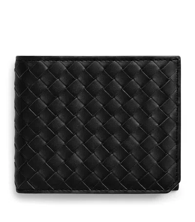 Bottega Veneta Intrecciato Leather Picolo Bi-fold Wallet In Black