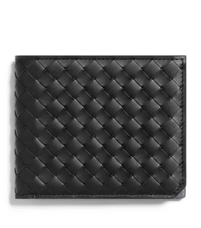 Bottega Veneta Intrecciato Leather Picolo Bifold Wallet In Black
