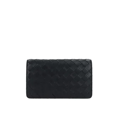 Bottega Veneta Intrecciato Leather Pouch Women In Black