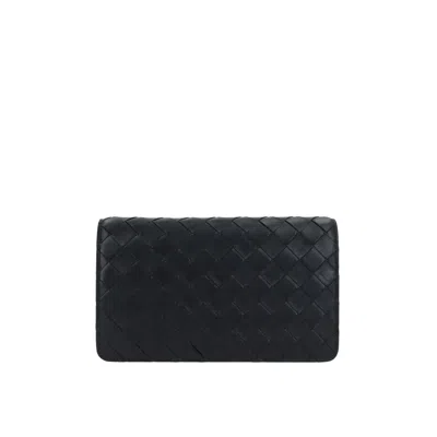 Bottega Veneta Intrecciato Leather Pouch Women In Black