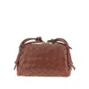 Bottega Veneta Intrecciato Leather Pouch On Strap In Brown