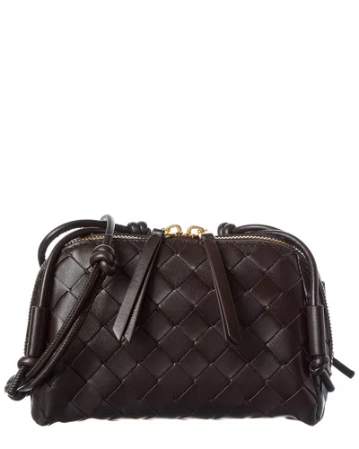 Bottega Veneta Intrecciato Leather Pouchette In Brown