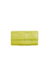 Bottega Veneta Intrecciato Leather Purse In Yellow