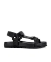 Bottega Veneta Women's Trip Leather Sandals In Black
