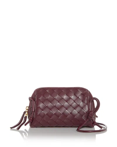 Bottega Veneta Intrecciato Leather Shoulder Bag In Barolo/gold