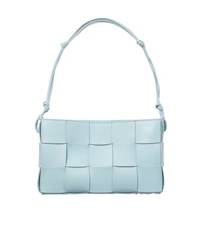 Bottega Veneta Intrecciato Leather Shoulder Bag In Blue