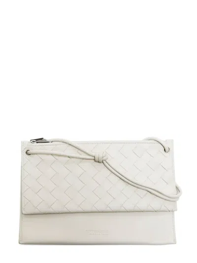 Pre-owned Bottega Veneta Intrecciato Leather Shoulder Bag In Neutral