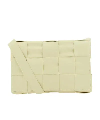Bottega Veneta Intrecciato Leather Shoulder Bag In Yellow