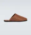 Bottega Veneta Intrecciato Leather Slippers In Brown Sugar
