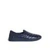 Bottega Veneta Leather Intrecciato Sawyer Sneakers In Blue
