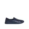 Bottega Veneta Leather Intrecciato Sawyer Sneakers In Blue