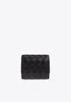 Bottega Veneta Intrecciato Leather Tri-fold Wallet In Black