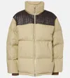 Bottega Veneta Quilted Intrecciato Leather-trimmed Padded Cotton-shell Down Jacket In Beige