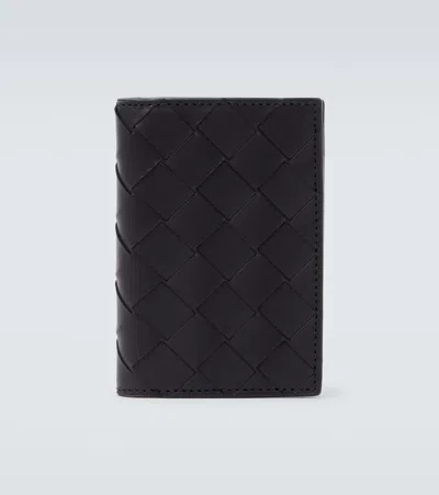 Bottega Veneta Intrecciato Leather Wallet In Black