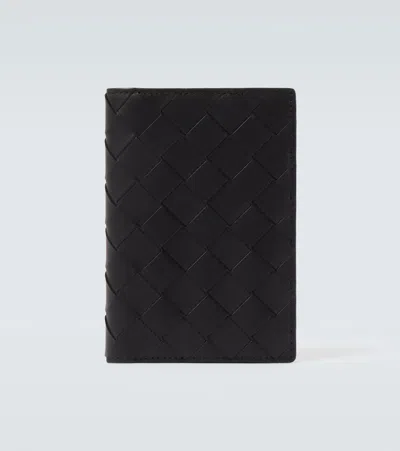 Bottega Veneta Intrecciato Leather Wallet In Black