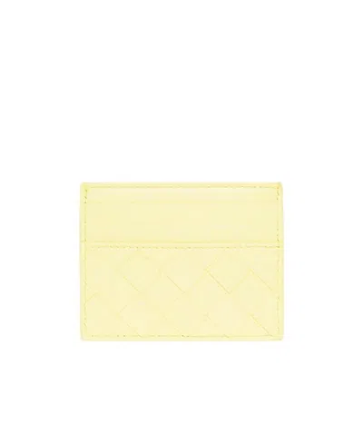 Bottega Veneta Intrecciato Leather Wallet In Yellow
