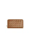 Bottega Veneta Intrecciato Leather Wallet In Brown