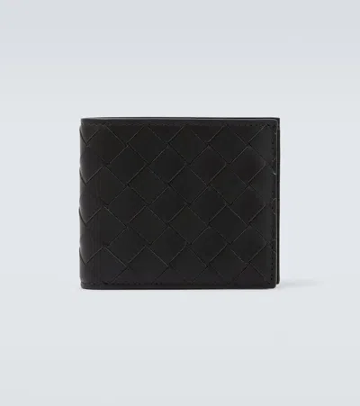 Bottega Veneta Intrecciato Leather Wallet In Green