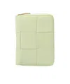 Bottega Veneta Intrecciato Leather Wallet In Green