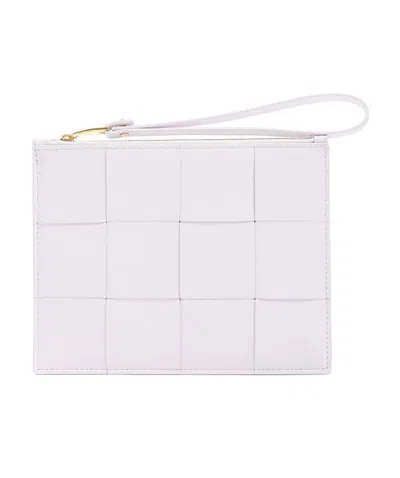 Bottega Veneta Intrecciato Leather Wallet In Purple
