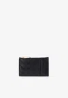 Shop Bottega Veneta Intrecciato Leather Zipped Cardholder In Black