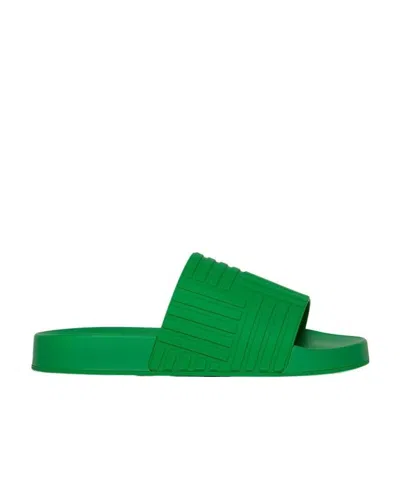 BOTTEGA VENETA DEBOSSED PATTERN SLIDES