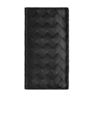 Bottega Veneta Intrecciato Long Wallet In Black