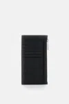 Bottega Veneta Intrecciato Long Zipped Card Case In Black
