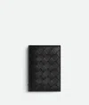 Bottega Veneta Mittelgrosses Intrecciato Bi-fold Mit L-zip In Black