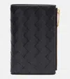 Bottega Veneta Intrecciato Medium Leather Wallet In Black