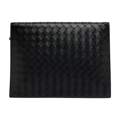 Bottega Veneta Intrecciato Medium Size Briefcase In Black_silver