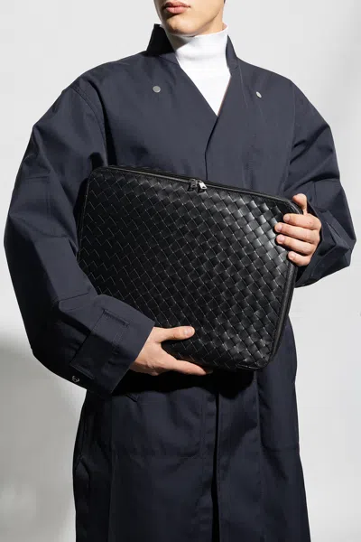 Bottega Veneta ‘intrecciato Medium' Travel Case In Black