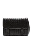 Bottega Veneta Intrecciato Messenger Bag In Brown