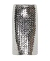 Bottega Veneta Intrecciato Metal Half-length Skirt In White