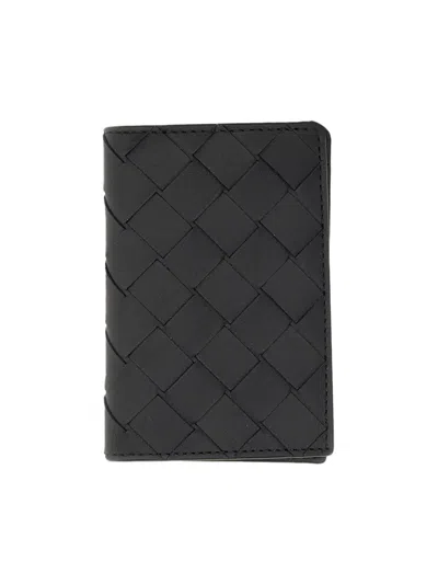 Bottega Veneta Intrecciato Mini Card Case 11.2 Cm X 8 Cm X 1 Cm In Leather In Black