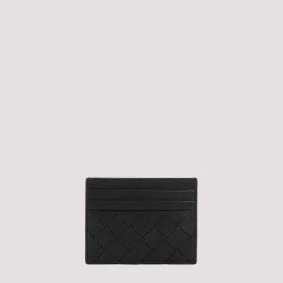Bottega Veneta Intrecciato Mini Card Case In Black